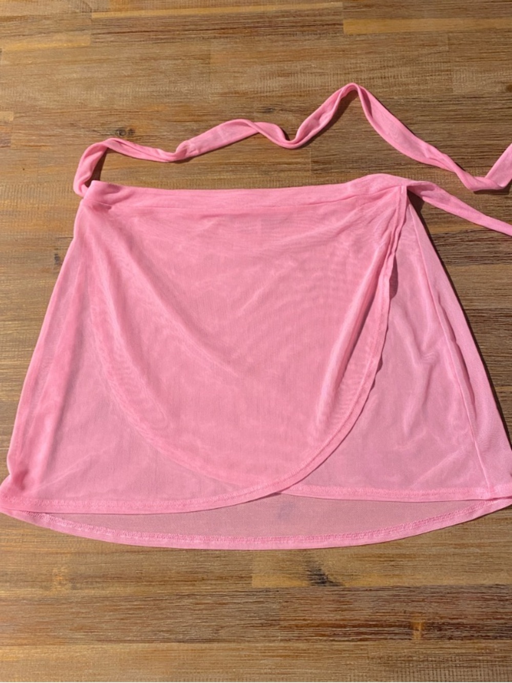 Wild Fable Sheer Pink Wrap Skirt Beach Coverup - Picture 3 of 5